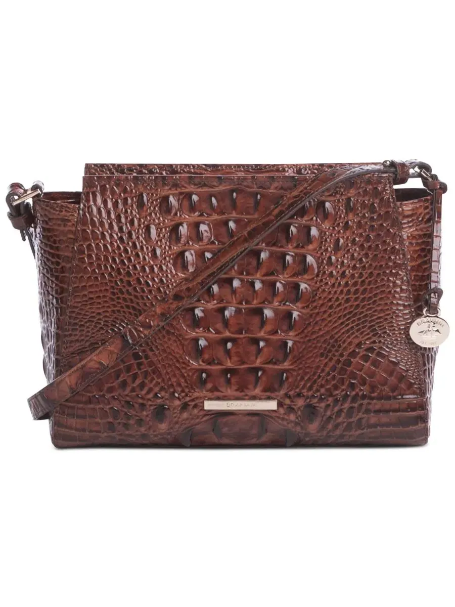 Сумка через плечо Hillary Small Leather Crossbody Bag Brahmin, Pecan Melbourne — изображение 1 из 4