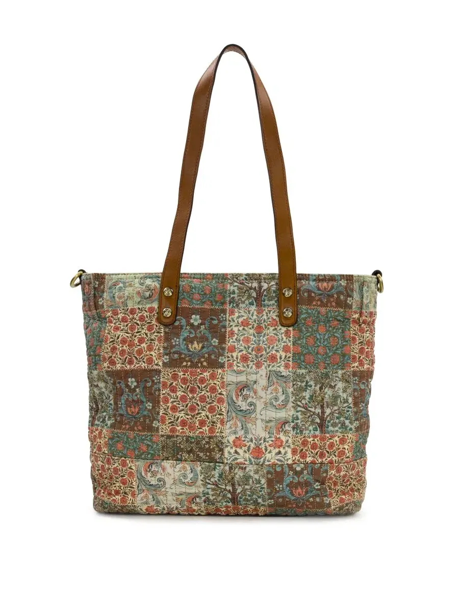Сумка-тоут средняя Perugia с квилтингом Patricia Nash, Cotton Nordic Patchwork — изображение 2 из 5