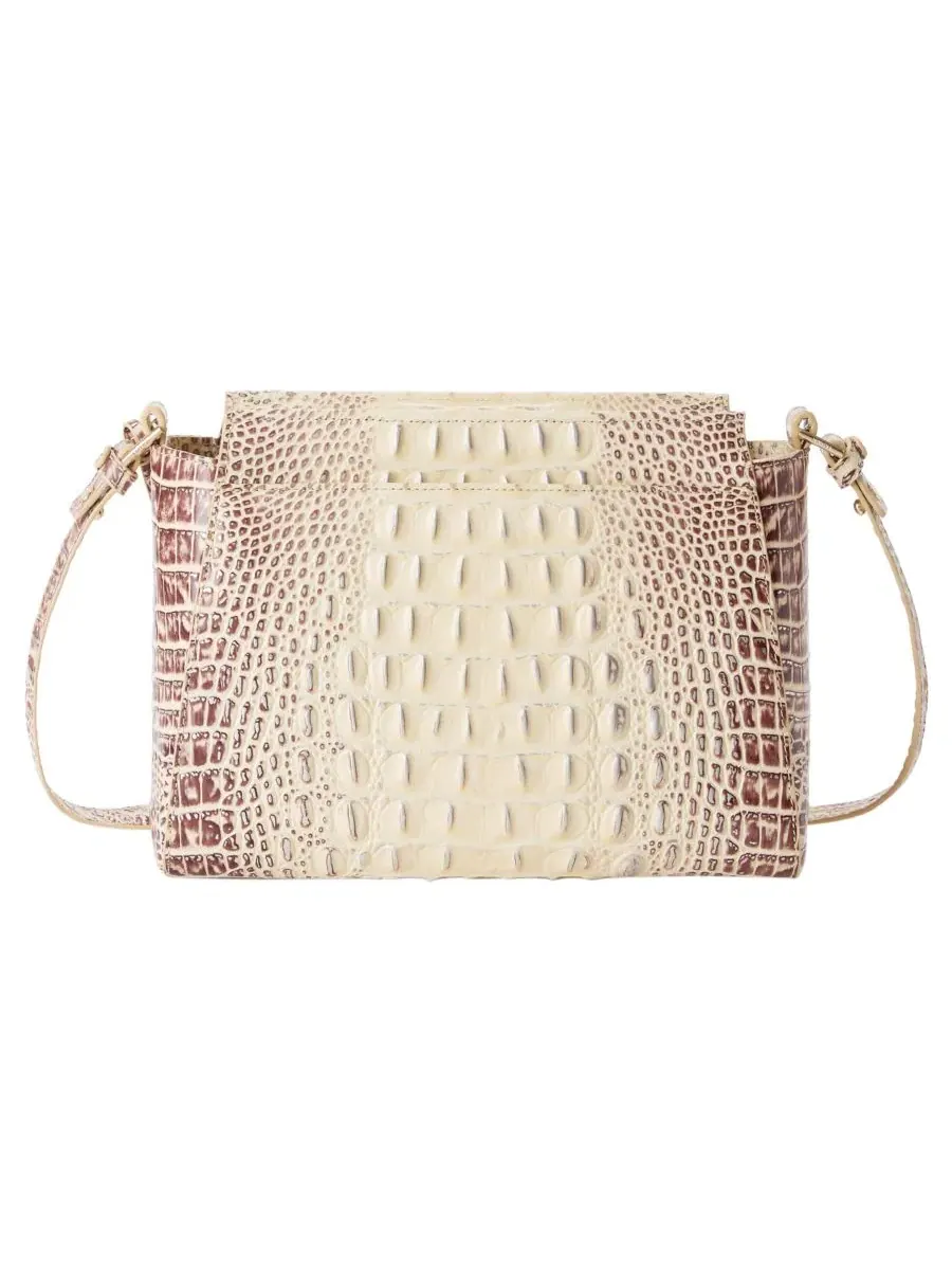 Женская сумка через плечо Hillary Small Leather Crossbody Brahmin, Ginger Melbourne Ombre — изображение 2 из 4