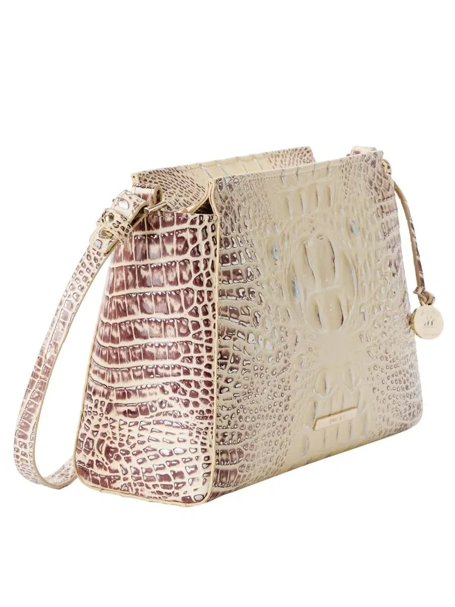 Женская сумка через плечо Hillary Small Leather Crossbody Brahmin, Ginger Melbourne Ombre — изображение 3 из 4