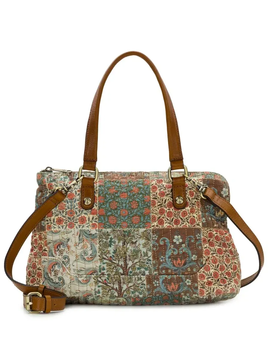 Сумка-шопер Rialto Medium Quilted Cotton Satchel Handbag Patricia Nash, Cotton Nordic Patchwork — изображение 1 из 4