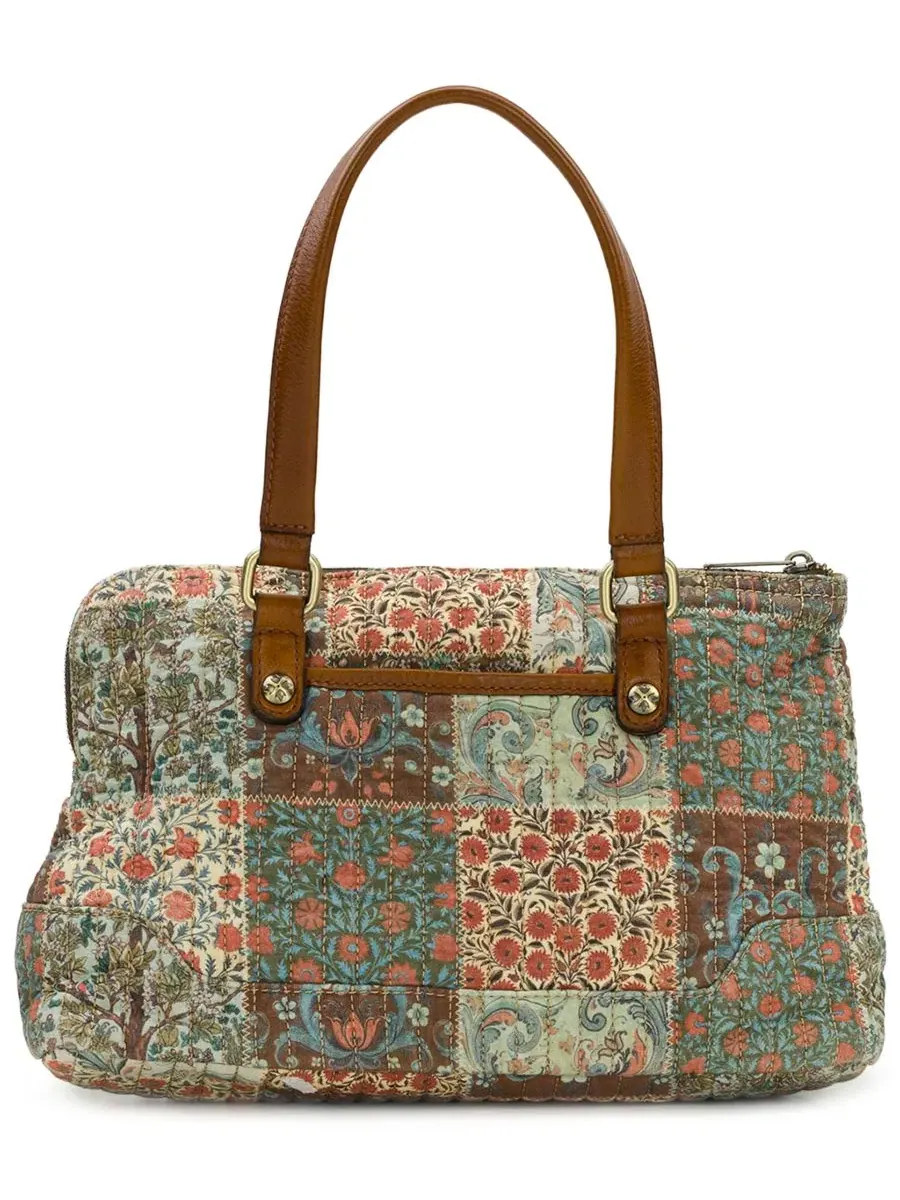 Сумка-шопер Rialto Medium Quilted Cotton Satchel Handbag Patricia Nash, Cotton Nordic Patchwork — изображение 2 из 4