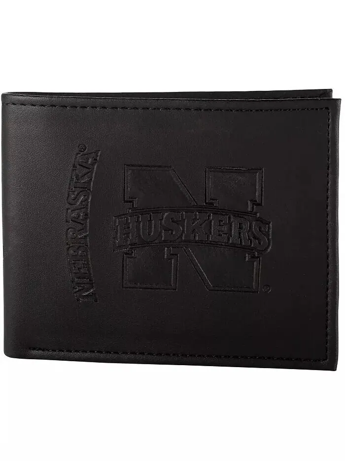 Мужской черный гибридный складной кошелек Nebraska Huskers Evergreen Enterprises
