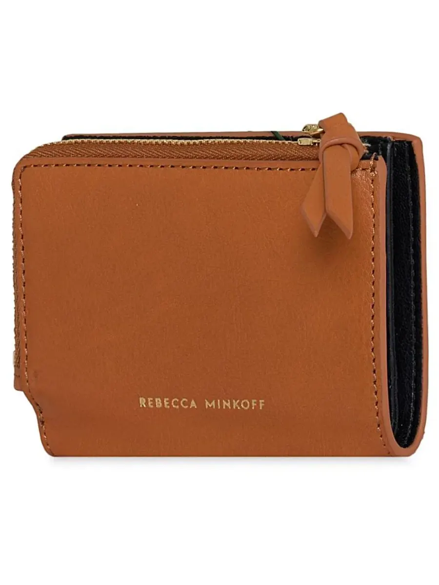 Кошелек-слим Megan Slim Mini Cabachon Studs Wallet Rebecca Minkoff, Caramello — изображение 2 из 4