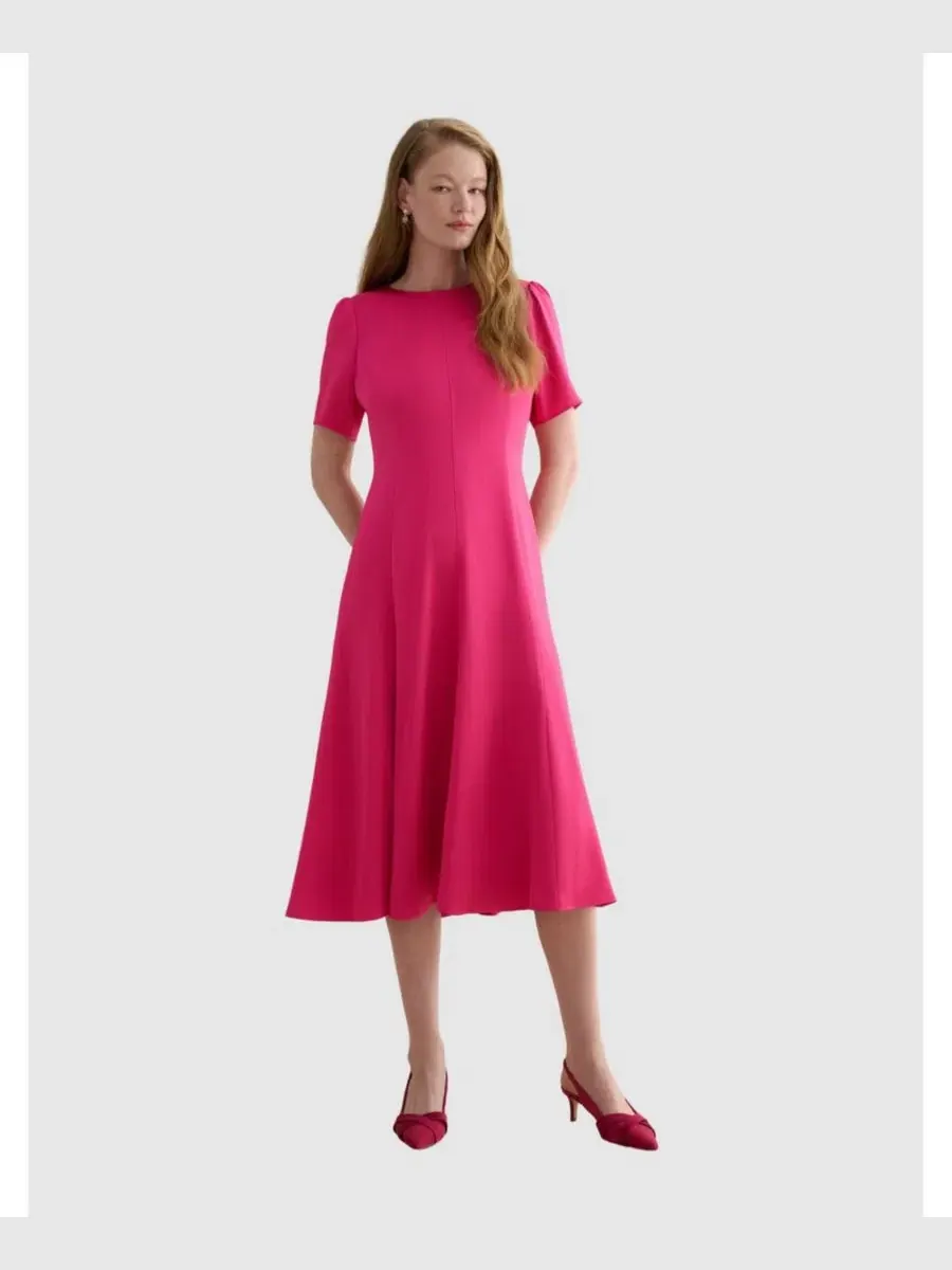 Женское атласное платье миди Camille Hobbs London, Brightpink
