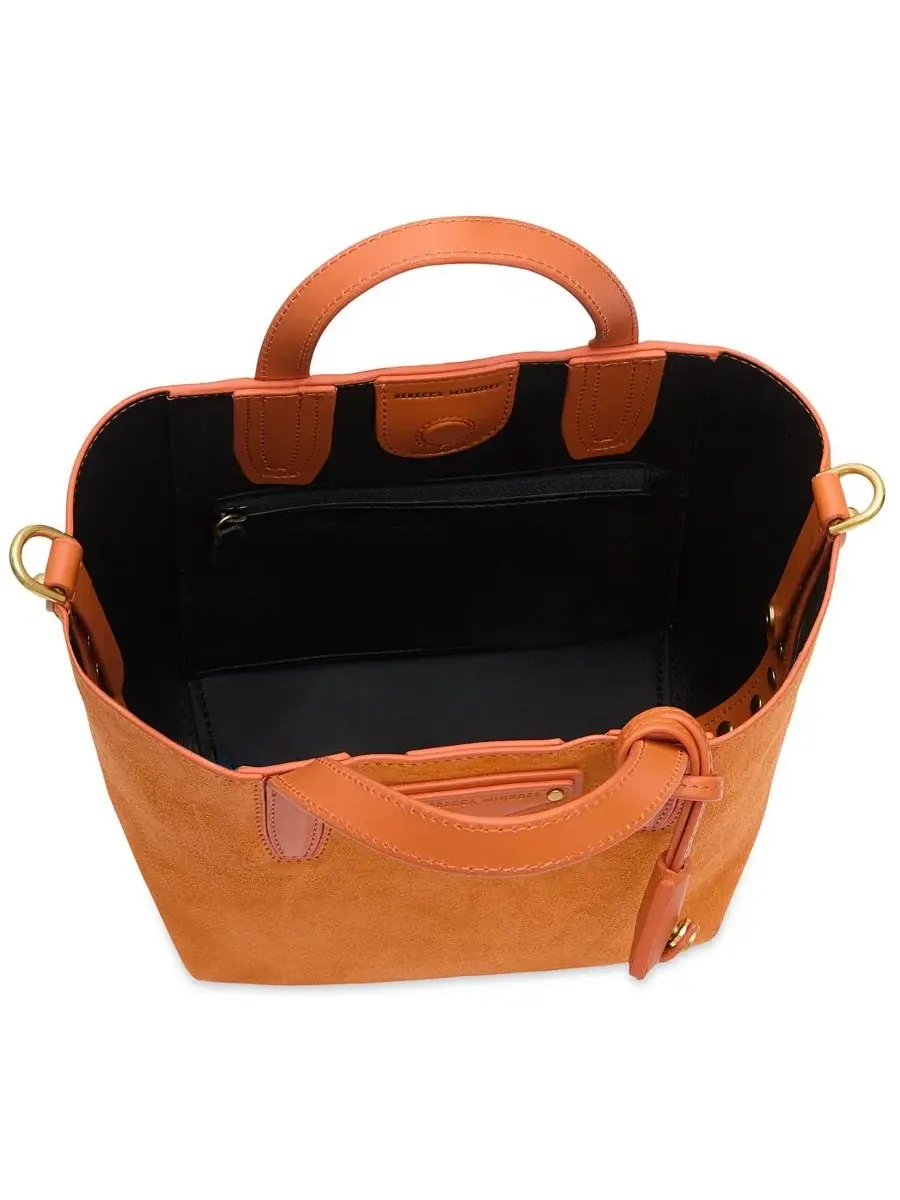 Сумка-тоут из замши Riley Small Suede Leather Tote Rebecca Minkoff, Traffico — 3