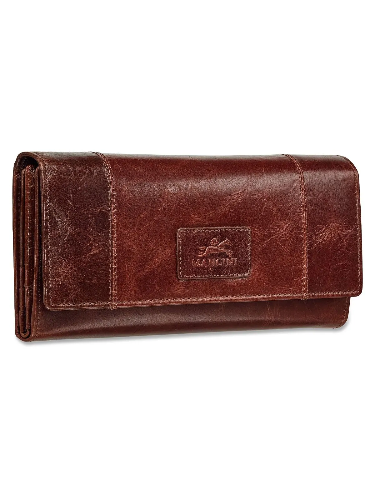 Женский кошелек Casablanca Collection RFID Secure Trifold Wing Mancini — изображение 14 из 19, верблюжий