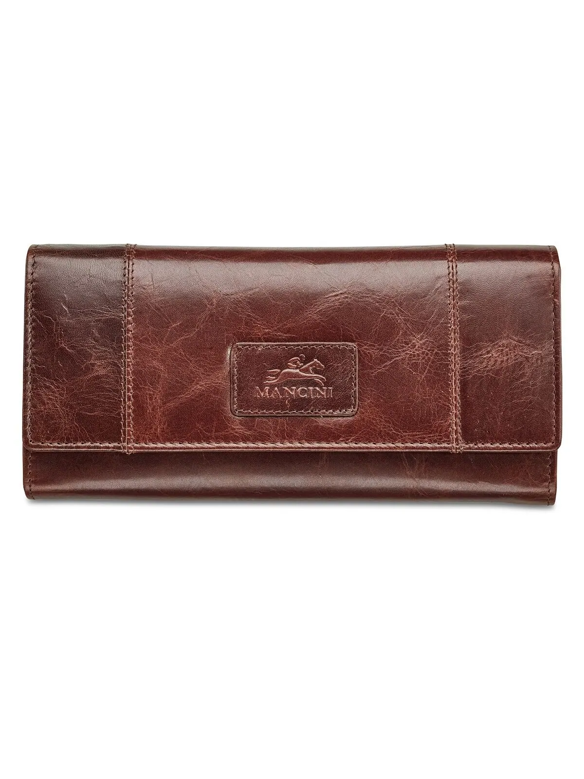 Женский кошелек Casablanca Collection RFID Secure Trifold Wing Mancini — изображение 15 из 19, верблюжий