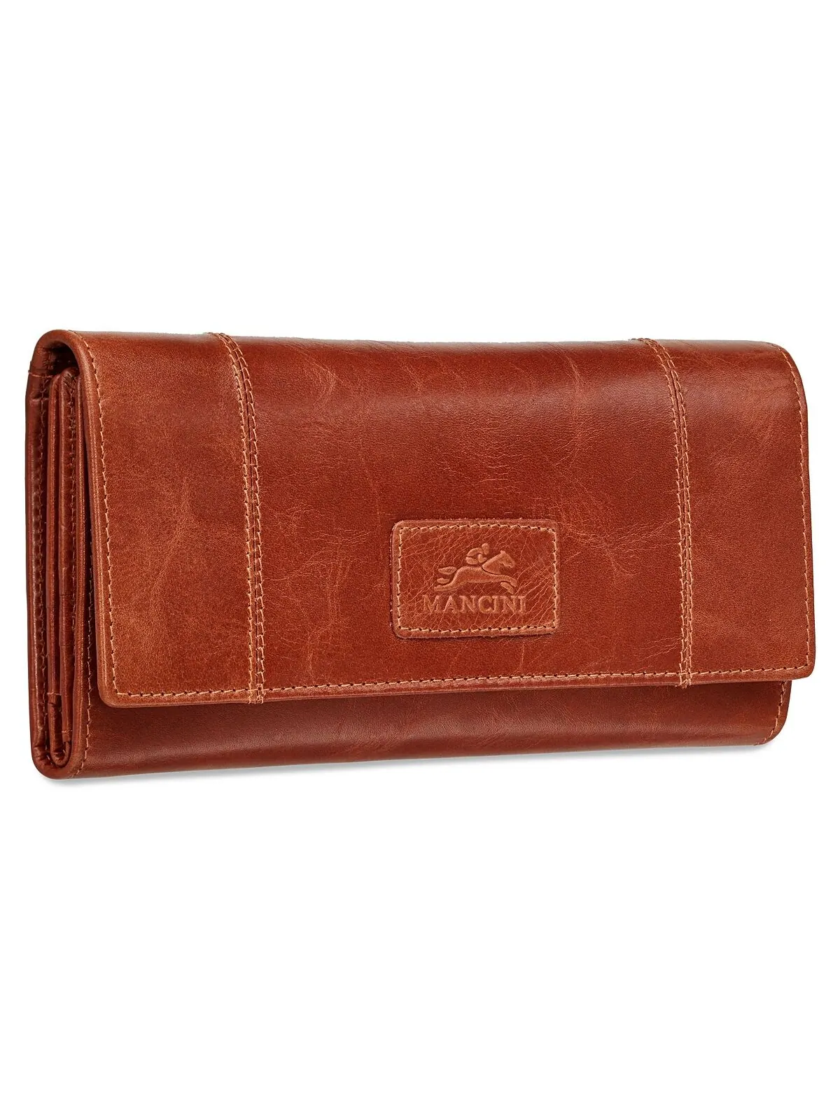 Женский кошелек Casablanca Collection RFID Secure Trifold Wing Mancini — изображение 5 из 19, верблюжий