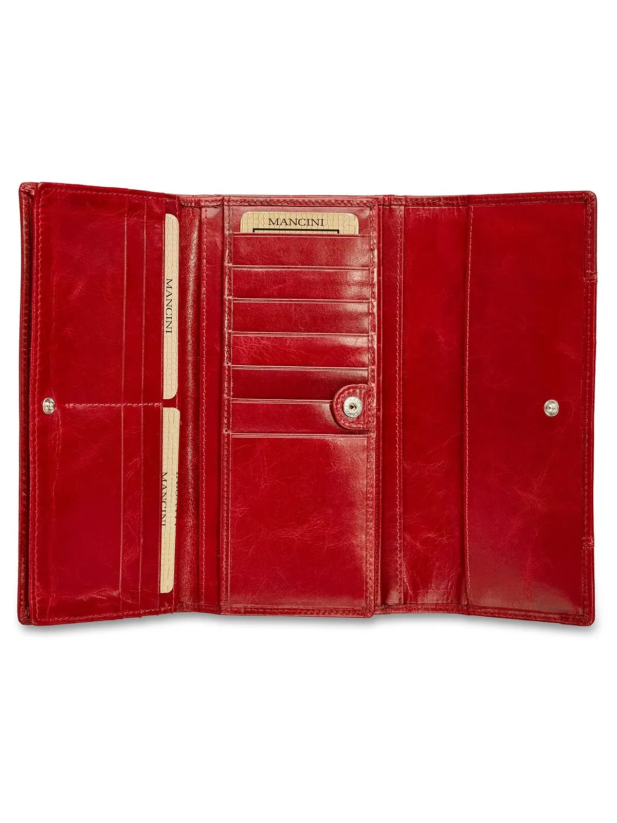 Женский кошелек Casablanca Collection RFID Secure Trifold Wing Mancini — изображение 2 из 19, красный