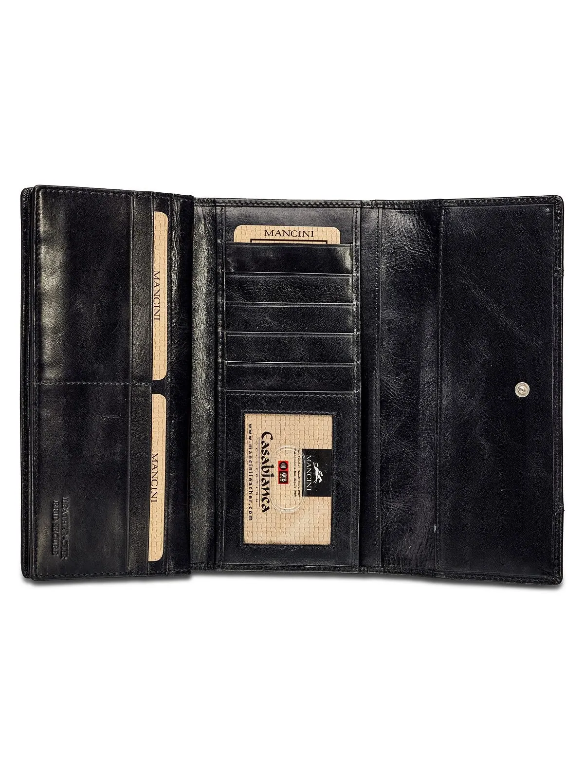 Женский кошелек Casablanca Collection RFID Secure Trifold Wing Mancini — изображение 16 из 19, красный