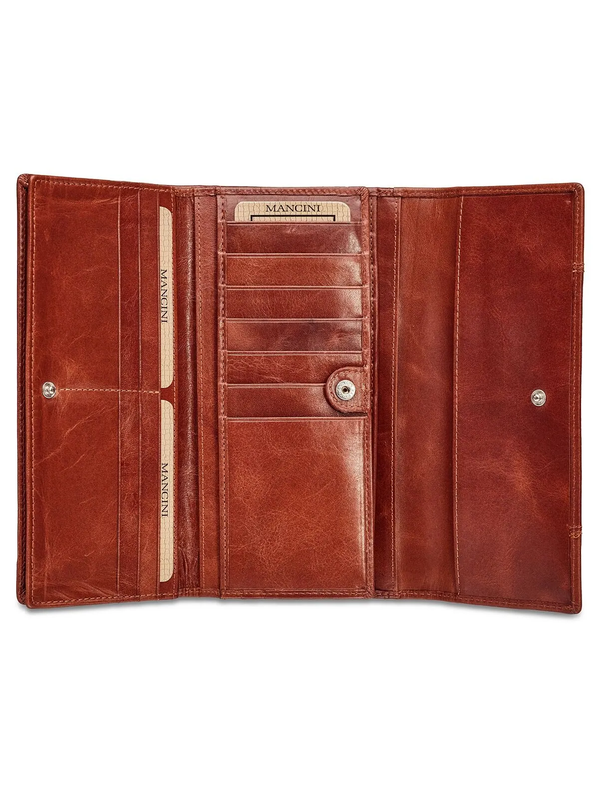 Женский кошелек Casablanca Collection RFID Secure Trifold Wing Mancini — изображение 6 из 19, красный