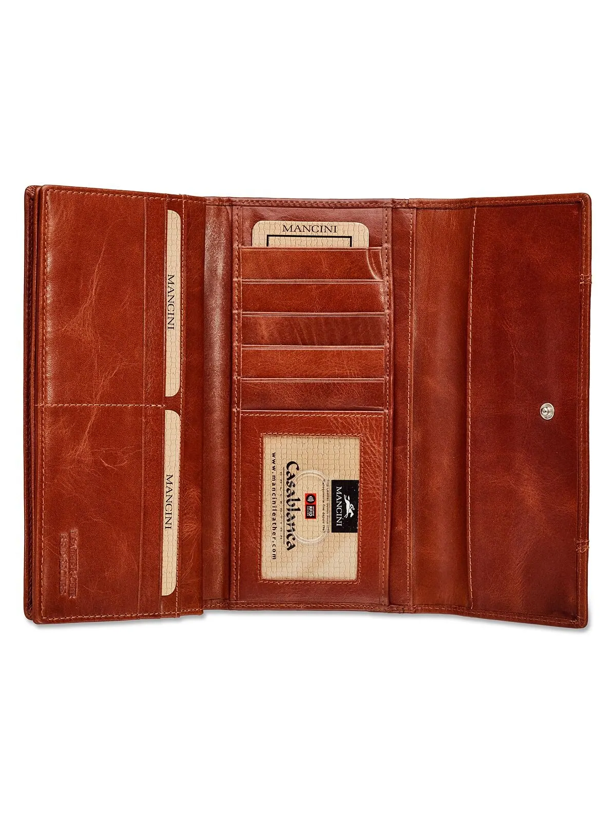 Женский кошелек Casablanca Collection RFID Secure Trifold Wing Mancini — изображение 7 из 19, красный