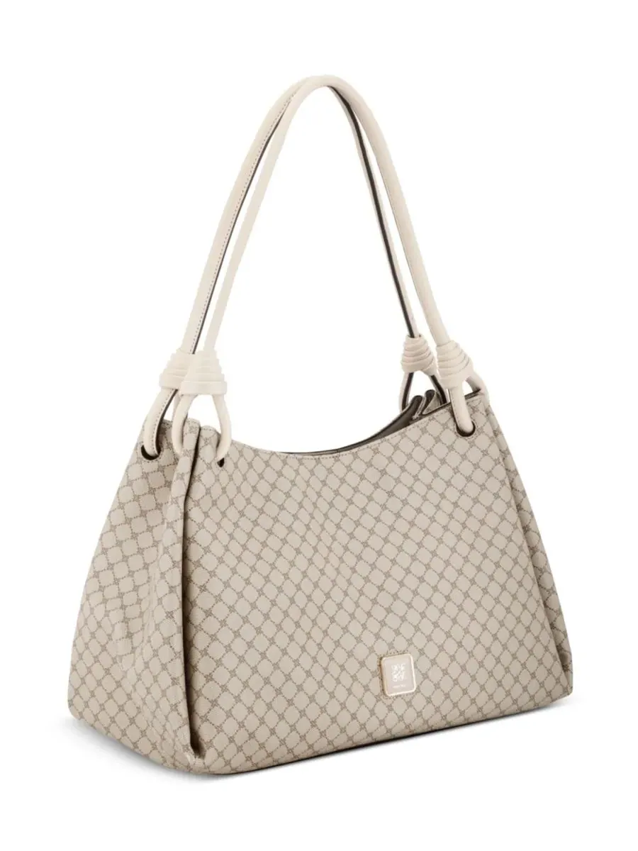Женская сумка через плечо Dorsey с тремя отделениями Nine West, Mushroom Logo Milk — изображение 2 из 5