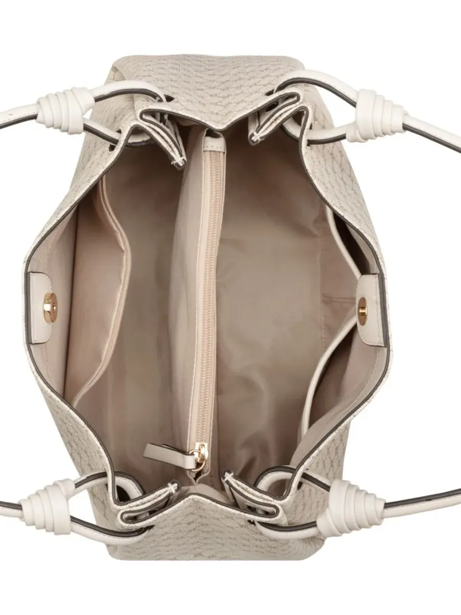 Женская сумка через плечо Dorsey с тремя отделениями Nine West, Mushroom Logo Milk — изображение 4 из 5