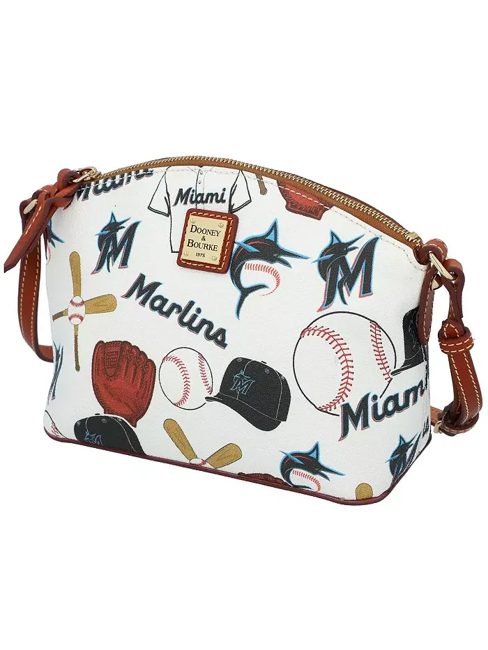 Сумка-мессенджер Miami Marlins Gameday Suki Crossbody со средним напульсником Dooney & Bourke