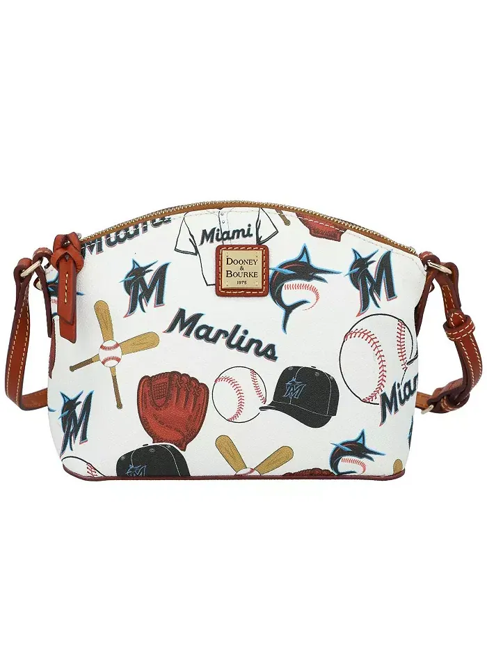 Сумка-мессенджер Miami Marlins Gameday Suki Crossbody со средним напульсником Dooney & Bourke — изображение 2 из 4