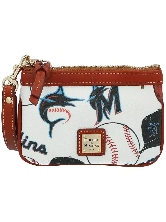 Сумка-мессенджер Miami Marlins Gameday Suki Crossbody со средним напульсником Dooney & Bourke — изображение 3 из 4