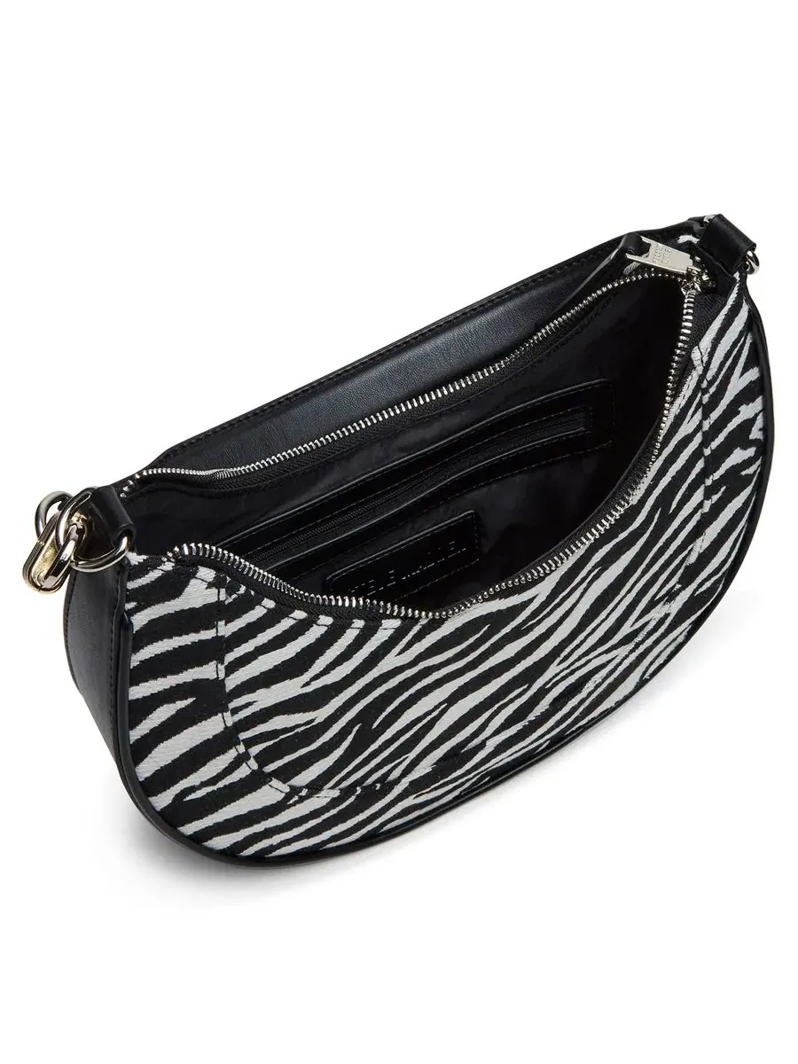 Небольшая сумка через плечо Lohan Small Hobo Handbag Steve Madden, Zebra — изображение 4 из 4