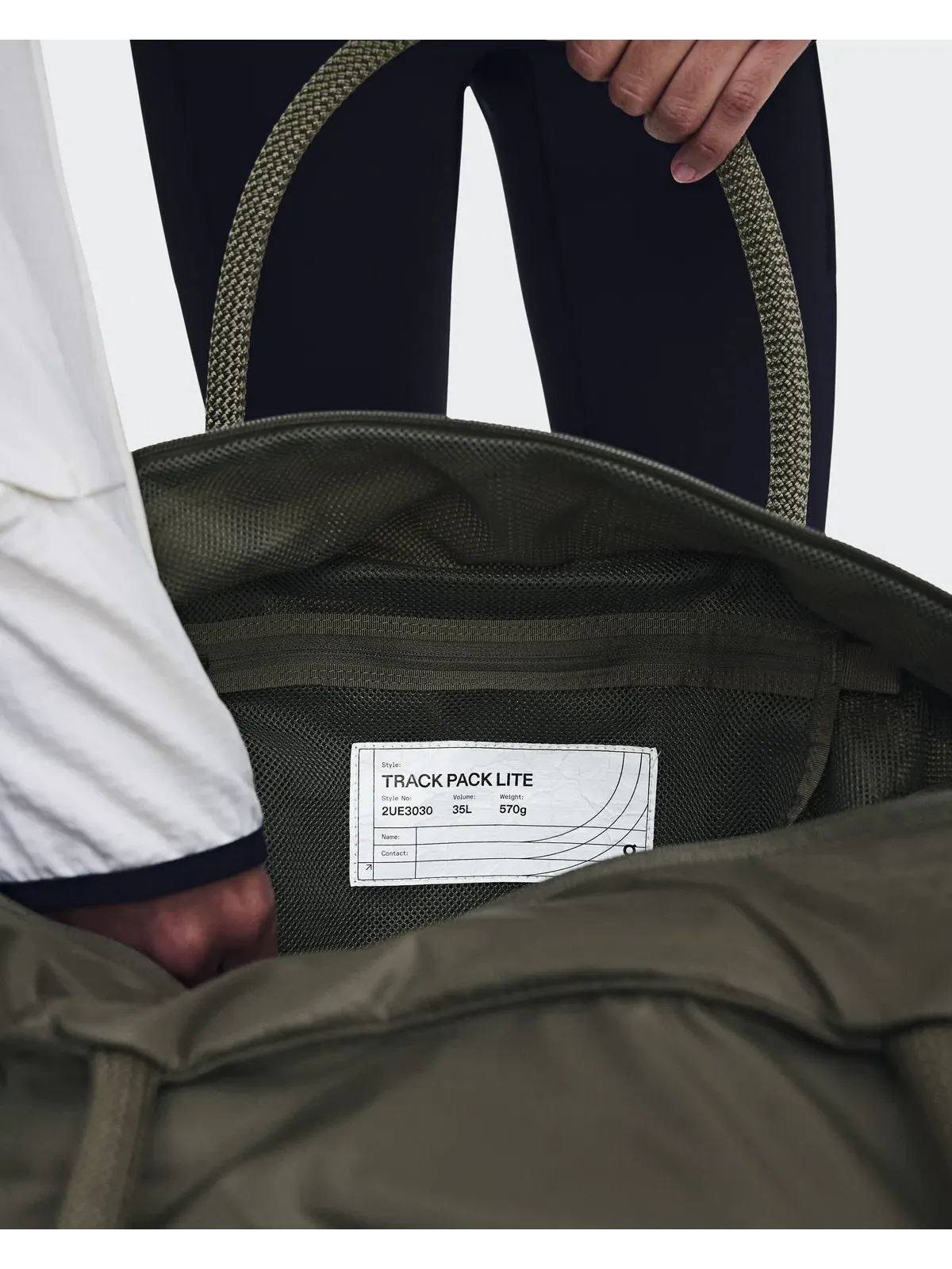 Сумка-рюкзак 35 л с регулируемыми стяжками Track Pack 35L Lite On — изображение 8 из 10, оливковый