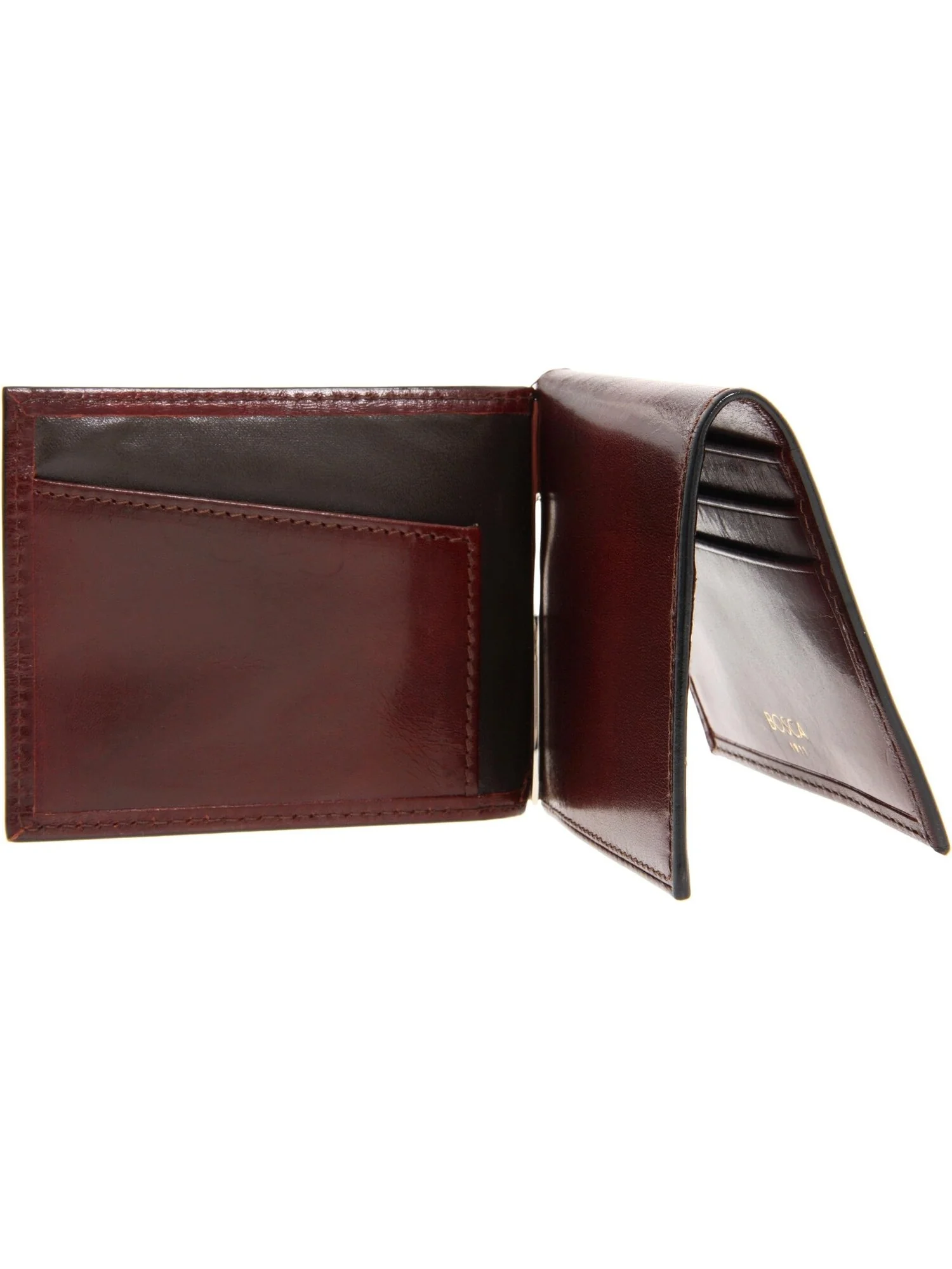 Кошелек Old Leather Collection - Money Clip w/ Pocket Bosca — изображение 5 из 6, коньячный