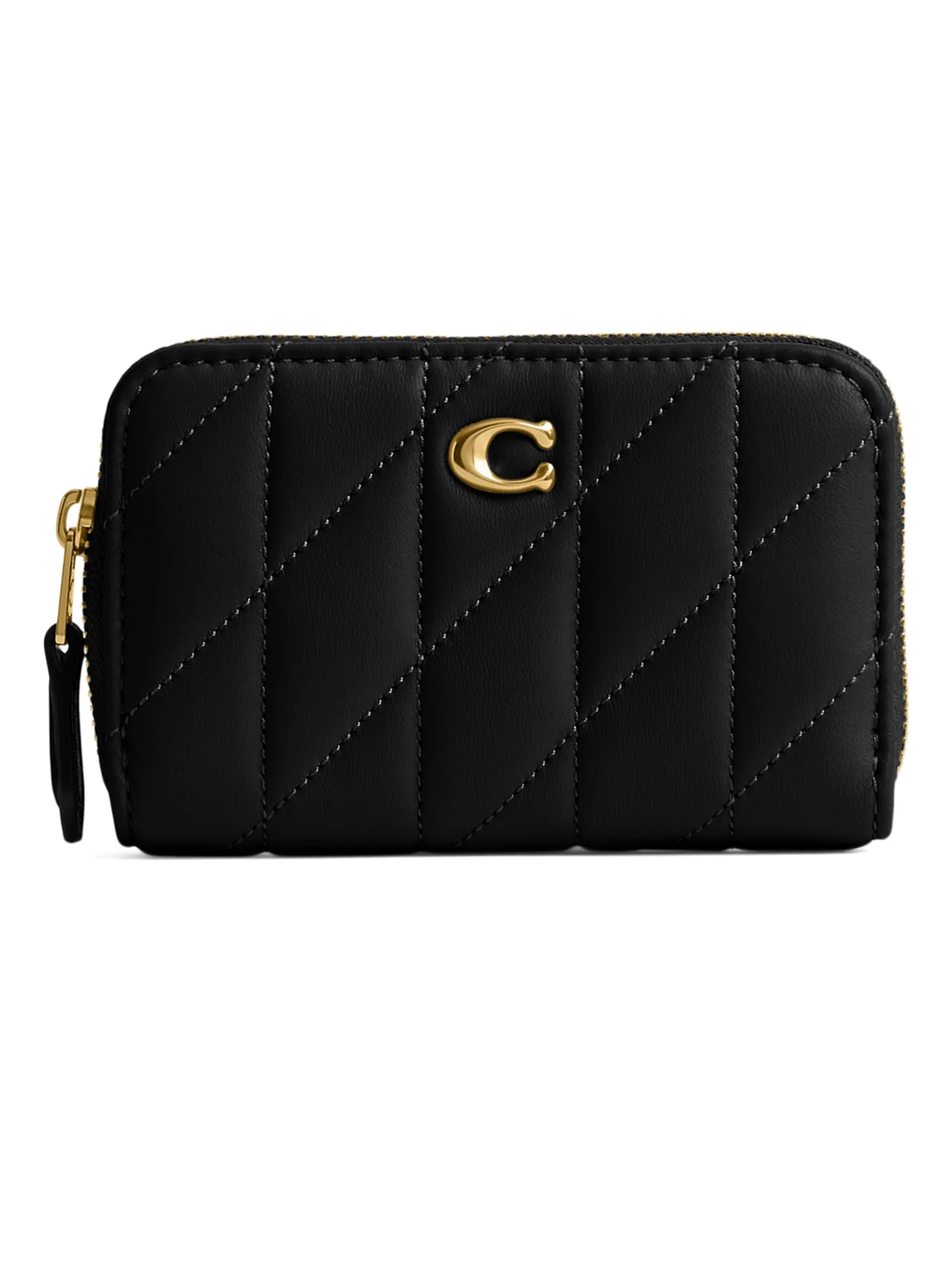 Кошелек COACH Small Zip Around Card Case — черный