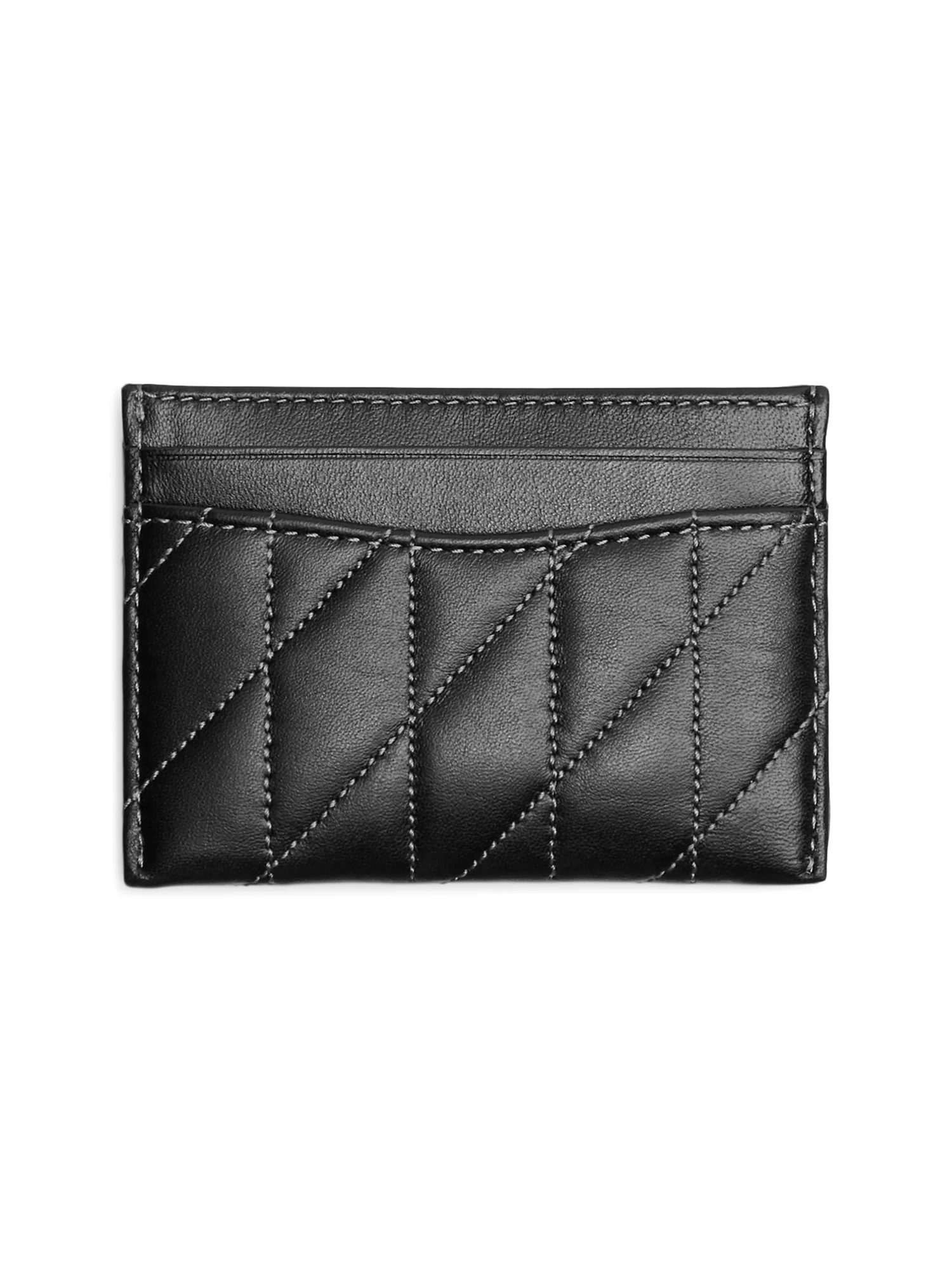 Кошелек COACH Quilted Pillow Leather Essential Card Case — изображение 2 из 3, черный