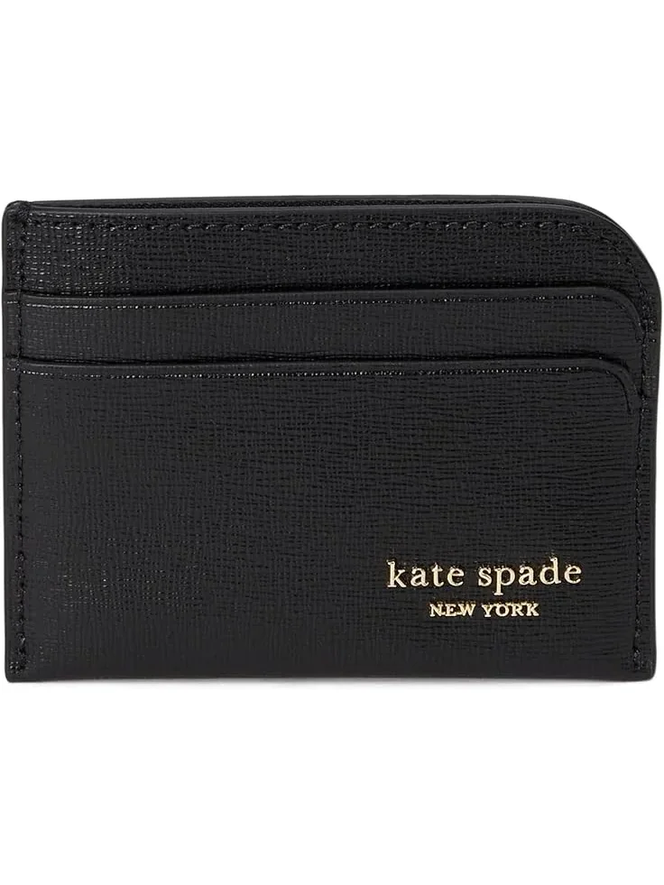 Женский держатель для карт из сафьяновой кожи Devin Kate Spade New York — изображение 1 из 4, черный