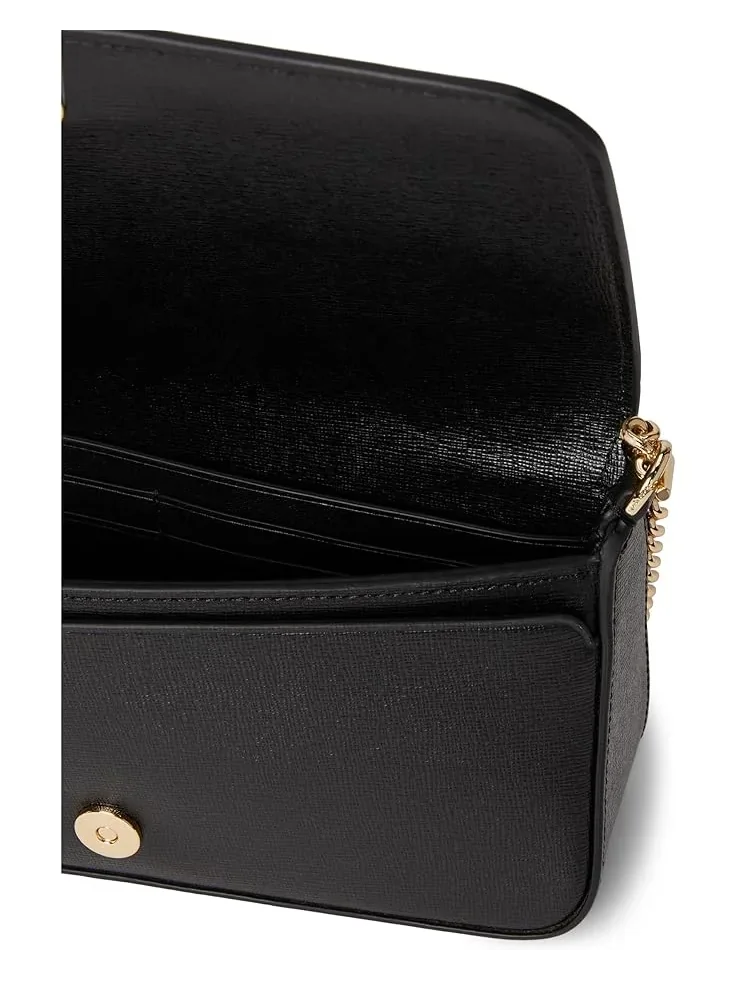 Женский кошелек Devin из сафьяновой кожи с клапаном и цепочкой Kate Spade New York — изображение 3 из 4, черный