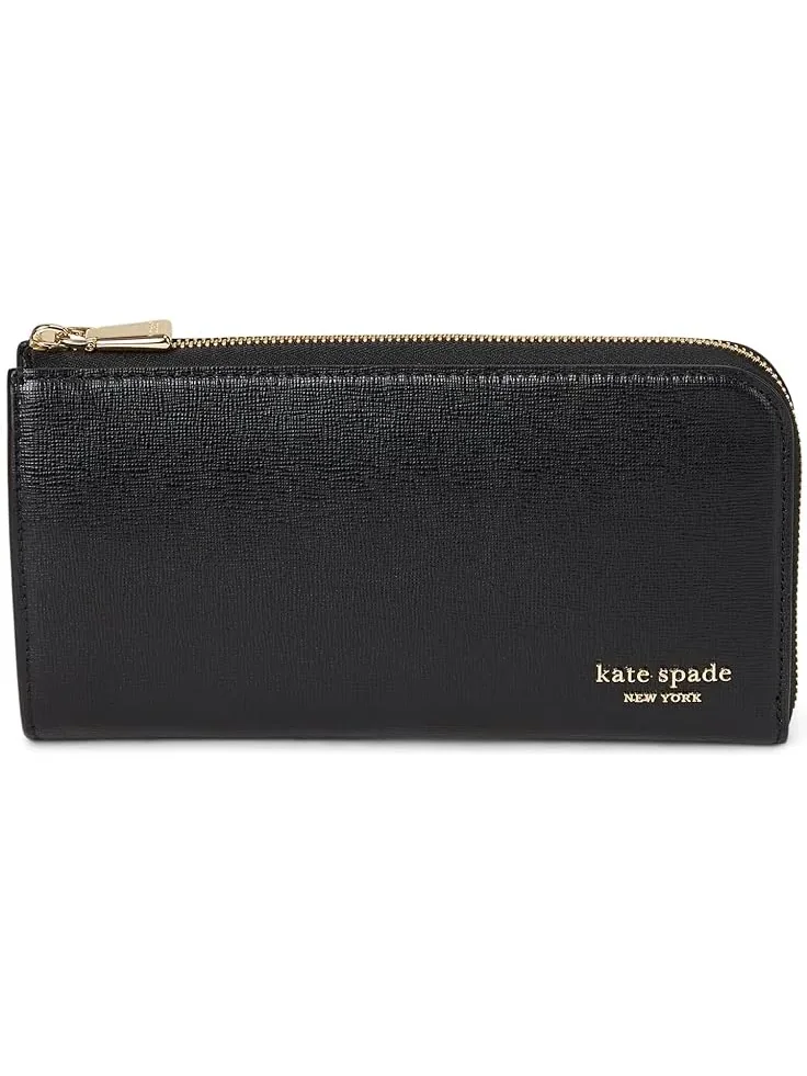 Женский кожаный кошелек Devin Saffiano с застежкой-молнией по периметру Continental Kate Spade New York — изображение 1 из 4