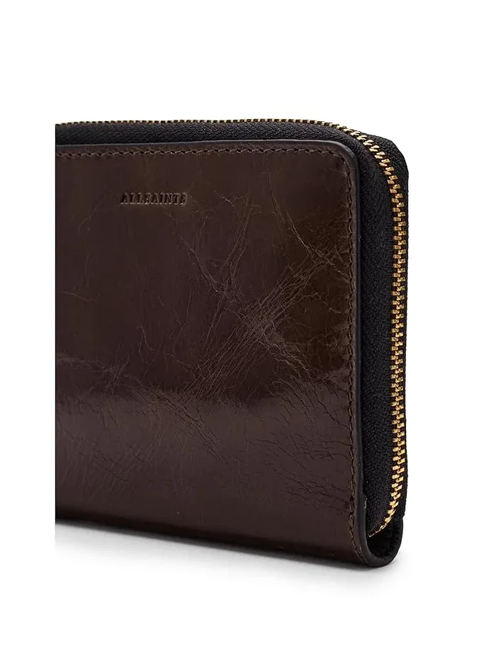 Кошелек Lena Hex Zip AllSaints — изображение 3 из 4, коньячный коричневый