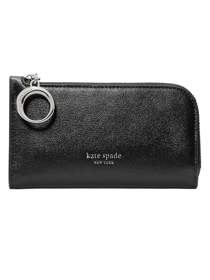 Кошелек кожаный Halo Slim Bifold Kate Spade New York — изображение 2 из 3, черный