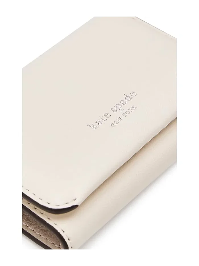 Кошелек-трифолд из кожи Halo Kate Spade New York — изображение 4 из 5, бежевый