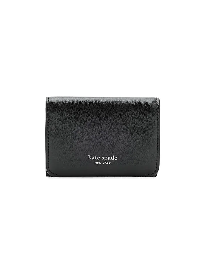 Кошелек трифолд Halo Fine Grain Leather Kate Spade New York — изображение 1 из 5, черный