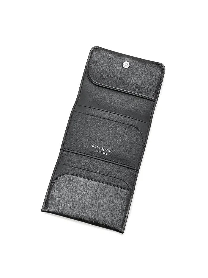 Кошелек трифолд Halo Fine Grain Leather Kate Spade New York — изображение 5 из 5, черный
