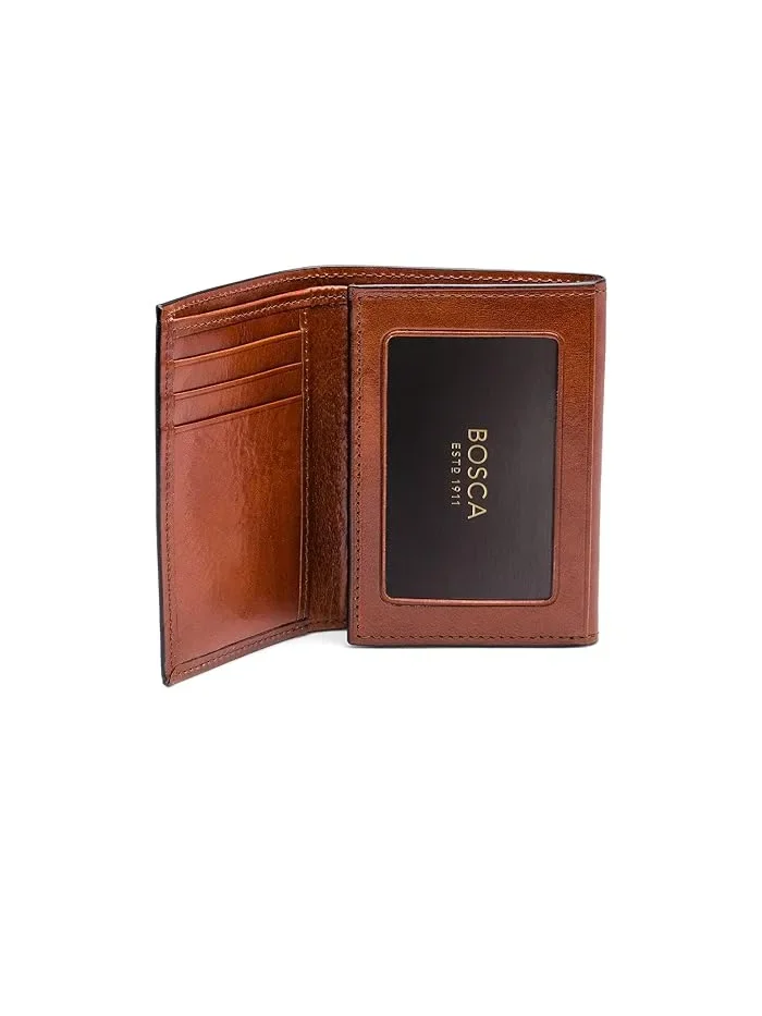 Кошелек трифолд Old Leather Collection Double I.D. Trifold Bosca — изображение 3 из 4, янтарный