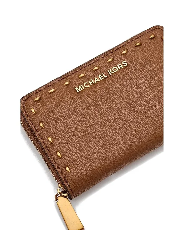 Кошелек из тисненой кожи MICHAEL Michael Kors — изображение 3 из 4, коричневый