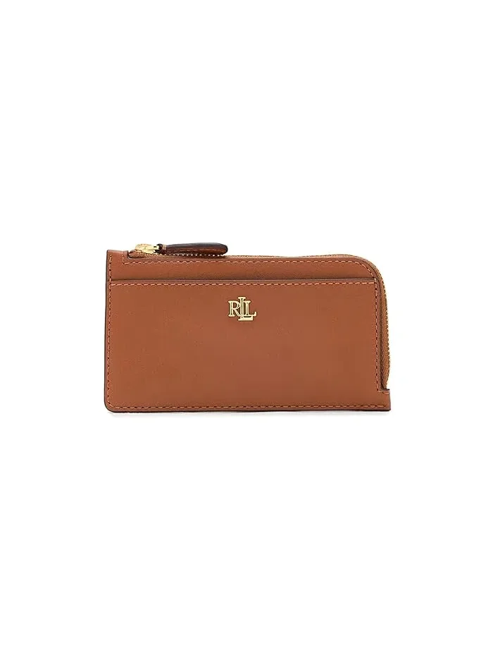 Визитница с zip-застежкой Leather L-Zip Lauren Ralph Lauren — изображение 1 из 5, бежевый
