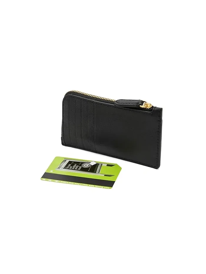 Кошелек-картхолдер на молнии Leather L-Zip Card Case Lauren Ralph Lauren — изображение 2 из 4, натуральный//синий