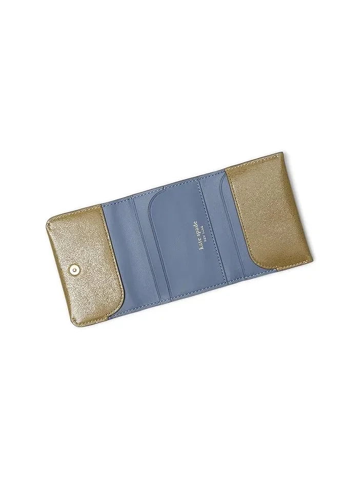 Кошелек трифолд Halo Glazed Leather Card Case Kate Spade New York — изображение 3 из 3, тимьян