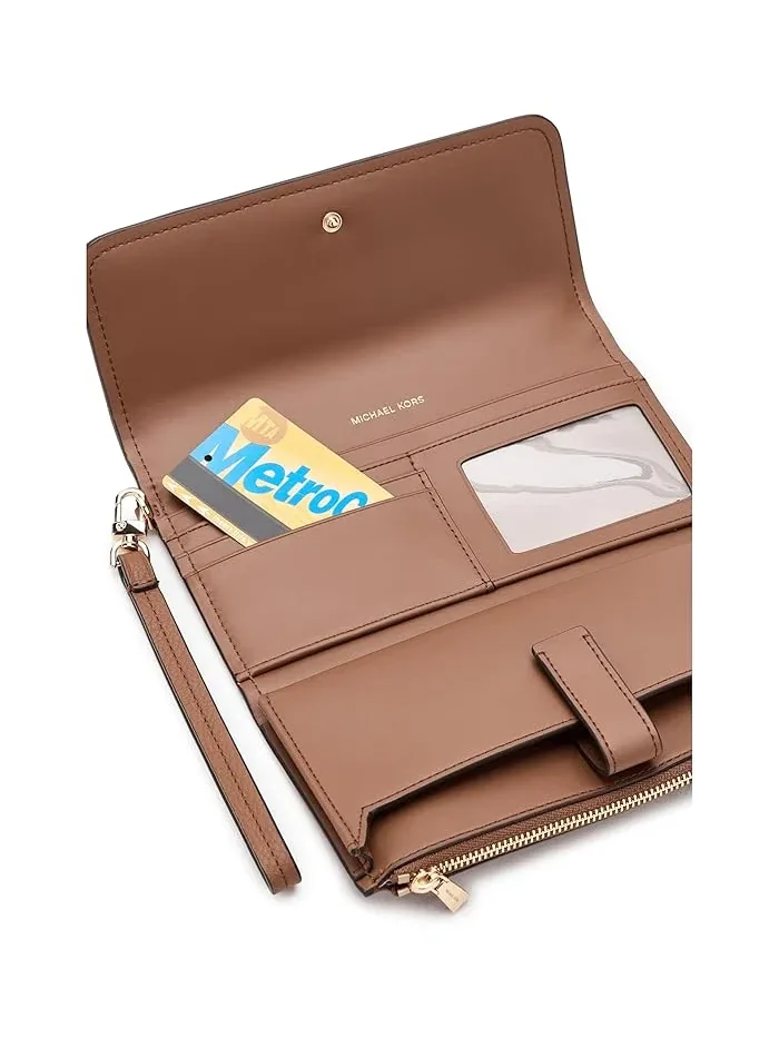 Кошелек Jet Set Medium Flap Double Zip MICHAEL Michael Kors — изображение 3 из 5, коричневый