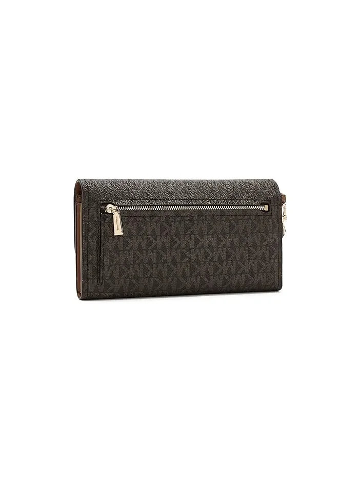 Кошелек с двумя отделениями на молнии Jet Set Medium MICHAEL Michael Kors — изображение 2 из 5, коричневый