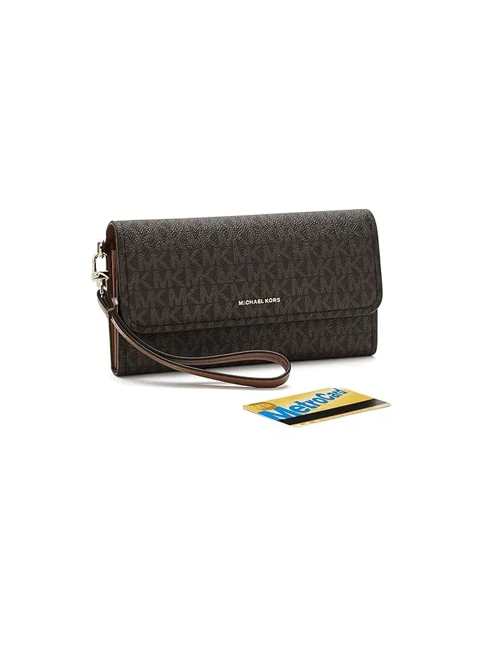 Кошелек с двумя отделениями на молнии Jet Set Medium MICHAEL Michael Kors — изображение 3 из 5, коричневый