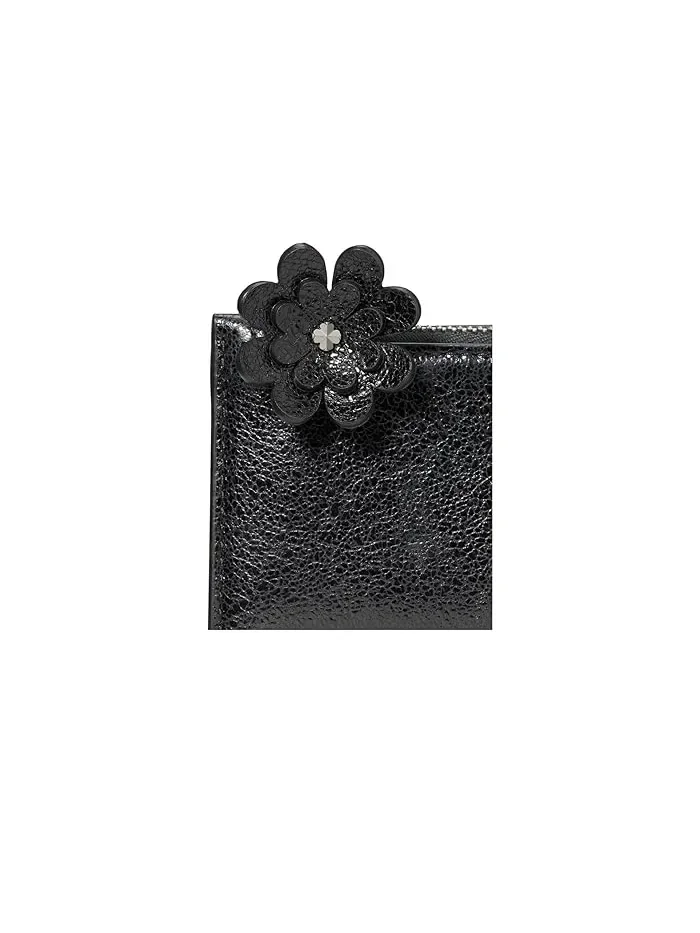Кошелек кожаный глянцевый Devin Slim Bifold Kate Spade New York — изображение 3 из 3, черный