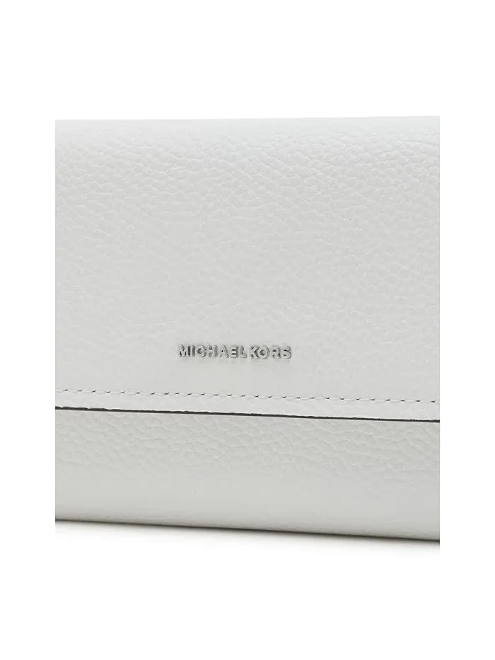 Кошелек MICHAEL Michael Kors Jet Set Medium Flap Double Zip Wristlet — изображение 4 из 5, белый