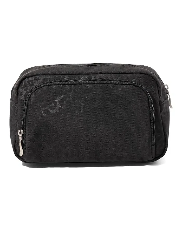 Косметичка с организацией для кистей Black Cheetah Emboss, Baggallini — изображение 2 из 5, черный