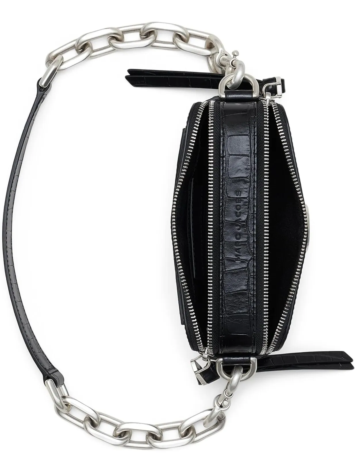 Сумка The Croc-Embossed Chain Snapshot Marc Jacobs — изображение 3 из 5, черный