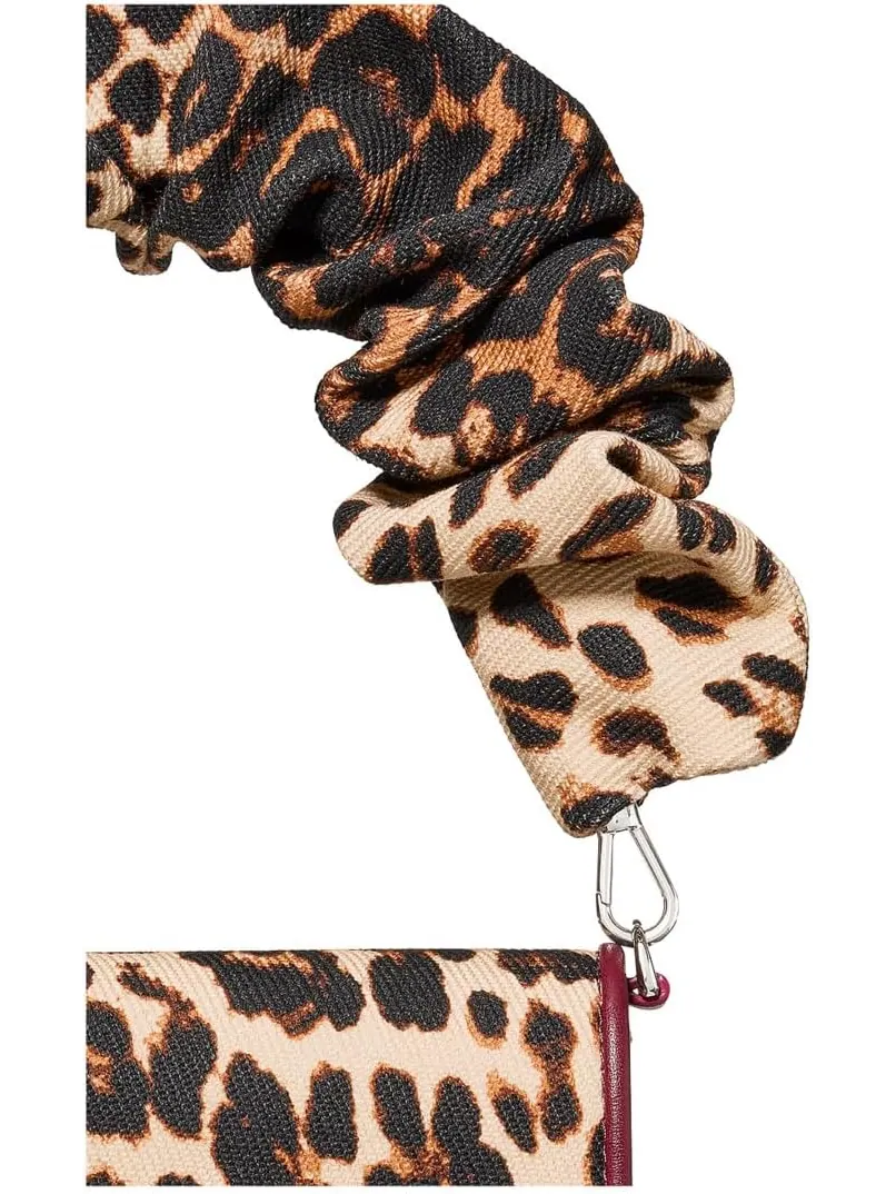 Сумка кросс-боди Kate Spade New York Natasha Downtown Leopard Fabric Card Case Crossbody With Scrunch Strap, мульти