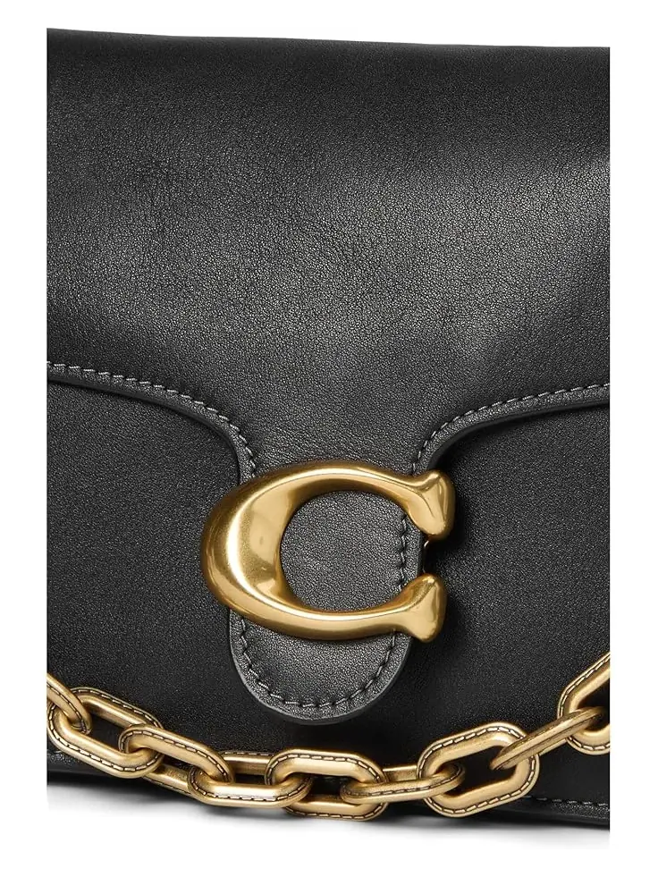 Сумка женская кросс-боди зернистая кожа Coach Chain Tabby — изображение 4 из 6, черный