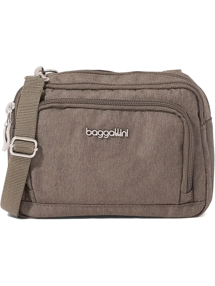 Женский кошелек-кроссбоди Trifecta RFID Baggallini — изображение 1 из 6, коричневый
